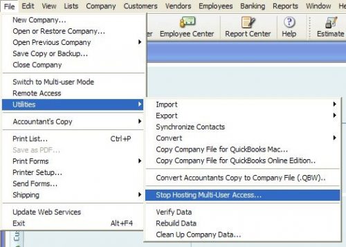 QuickBooks Stop Hosting Multi-User Access