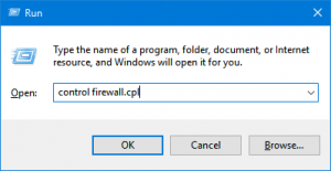control firewall cpl command