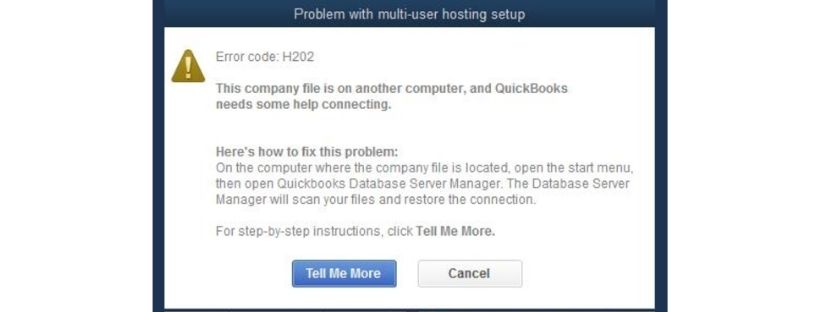 QuickBooks error h202