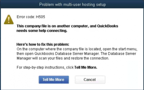 quickbooks error h505