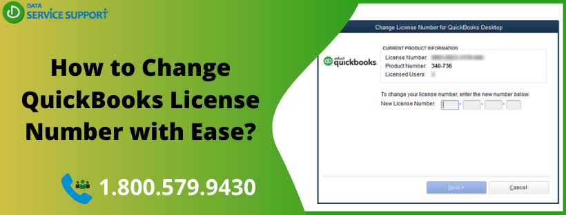 change QuickBooks license number