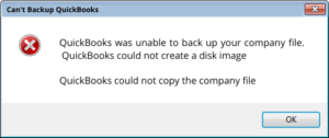 QuickBooks Unable To Backup Company File