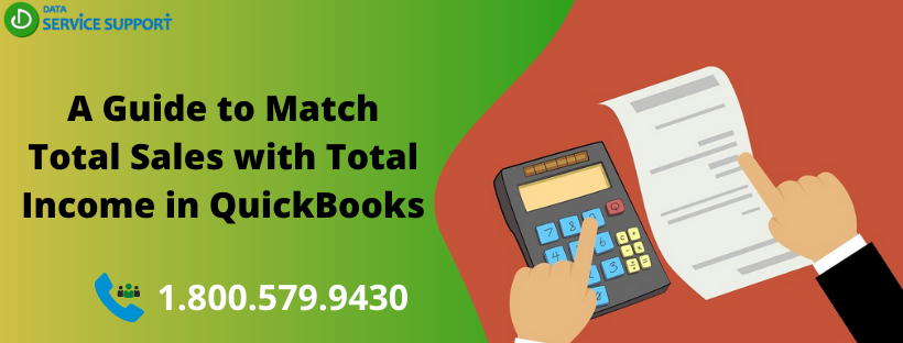 Match total sales with total income in QuickBooks