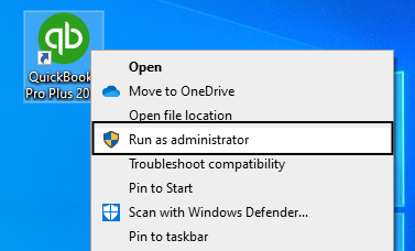 Run QuickBooks as Administrator