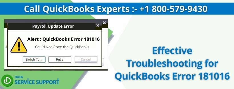 Effective Troubleshooting for QuickBooks Error 181016