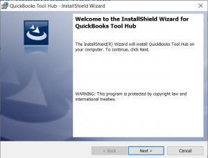 QuickBooks installation wizard