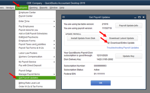 Update QuickBooks Payroll