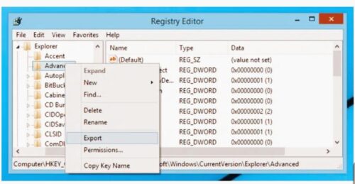QuickBooks Backup Registry Entry