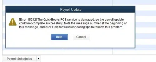 QuickBooks Error Code 15242